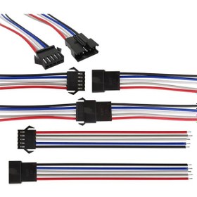 Resim SANEC 2,5MM JST SM 5PİN SİYAH SEYYAR KABLOLU KONNEKTÖR DİŞİ ERKEK TAKIM 10CM+10CM - 0,50MM 