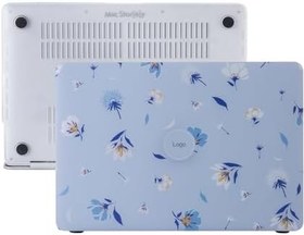 Resim McStorey MacBook Air M1 Kılıfı 13 İnç A2337 A2179 A1932 Uyumlu Sert Kapak Hard Case Koruyucu Kılıf MacBook Air 13 İnç Kılıfı Çizilme ve Darbe Koruyucu Çiçek Desenli Mat Baskılı Açık Mavi 
