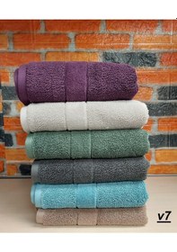 Resim Özdilek Svv Border -6 Lı- Kalın & Yumuşak El Yüz Havlusu 40x76 - V7 Antrasit 