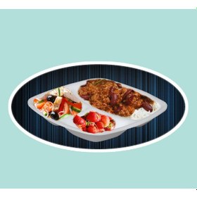 Resim Üç Gözlü Köpük Tabak 3 Gözlü Köpük Tabldot 200 Adet Beyaz 