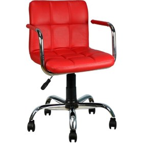 Resim Mobilyakeyfi Bürocci Carla Çalışma Koltuğu-Kırmızı Deri-9503D0116 