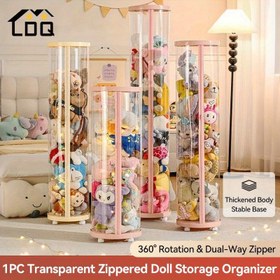 Resim LDQ 1 Adet Yeni Şeffaf Bebek Saklama Organizatörü - Peluş Oyuncaklar & Kuklalar için Net Sergi Standı, Oyun Odası Oyuncak Depolama | Modern Oyuncak Saklama Rafı, Dayanıklı Plastik Stand, Bebekler ve Koleksiyonluklar için Tatil/Doğum Günü Dekoru 