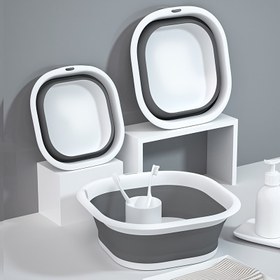 Resim Katlanabilir Ayak Banyosu, Kapaklı Taşınabilir Ayak Masaj Küveti, Katlanır Akupunktur Masaj Kabı - 11 Bayram İçin Mükemmel Hediye, Banyo, Oturma Odası ve Yatak Odası için Uygun 