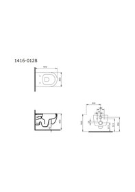 Resim Bocchi V Tondo Asma Klozet Parlak Kırmızı Kapak Dahil 1416-019-0128 Çok Renkli 