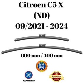 Resim Citroen C5 X Nd 2021 2022 2023 2024 Uyumlu Ön Cam Silecek Süpürgesi Takımı 600/400mm Silbak Sb2416c2 