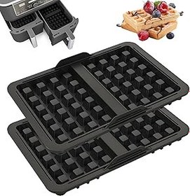 Resim Lifhety 2 Adet Ninja Sıcak Hava Fritözü Aksesuarı Waffle Bölmesi Airfryer AF400EU, AF451EU & AF500EU için, Belçika Waffle Kalıbı, Silikondan Waffle Makinesi, Çift, Ninja Double Stack XL Waffle 