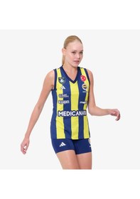 Resim Adidas Fenerbahçe Kadın Mavi/sarı Voleybol Forması Kc3615 Mavi 