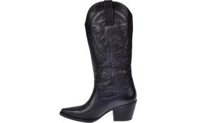 Resim Pullman Hakiki Deri İşlemeli Western Kadın Çizme PLM-011 SİYAH 