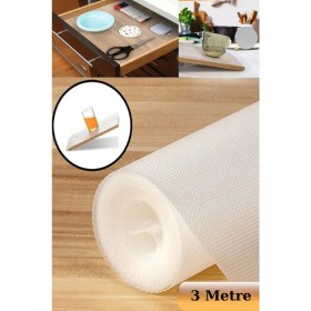 Resim Pileli Store 45CMX3METRE Kalın Çekmece ve Dolap Içi Raf Örtüsü Kaydırmaz Eva Raf Organizer 