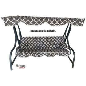 Resim 3 Kişilik Salıncak Minderi Süngerli Kılıfı Karaçatı Bahçe Minderi (552012638) 