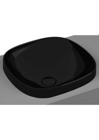 Resim Vitra Frame 5654B483-0016 Tezgah Üstü Kare Lavabo. 41CM. Siyah 