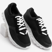 Resim Marjin Kadın Sneaker Eva Taban Örgü Triko Koşu Ve Yürüyüş Spor Ayakkabı Fenlas Siyah 