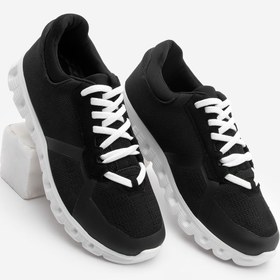 Resim Marjin Kadın Sneaker Eva Taban Örgü Triko Koşu Ve Yürüyüş Spor Ayakkabı Fenlas Siyah 