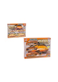 Resim Pilli, Motorlu, Işıklı Ve Ses Efektli 17 Parça Oyuncak Sarı Tren Seti 