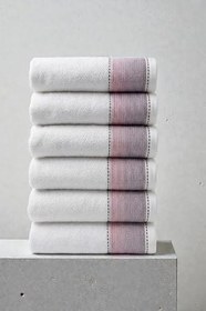 Resim 6'lı Selina Lila El Havlusu - 50x100 Cm, 235 Gr,%100 Pamuk, Spa Ve Otel Havlusu 