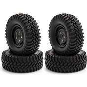 Resim Vkemall 1/10 Rc Araba Lastik Seti 4 Adet, Trx4 Axial Scx10 90046 Scx10 Iıı Axı03007 Axı03003 Uyumlu, Kauçuk, 110mm Çap, 37mm Genişlik 