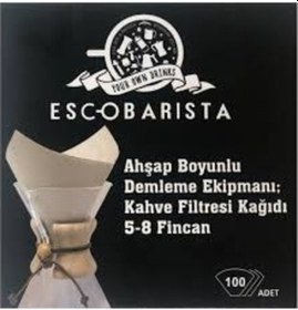 Resim Ahşap Boyunlu Cam Demleme Ekıpmanı 6 Cups & Chemex Filtre Kağıdı 