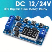 Resim 1 adet DC 12V 24V Çift MOS LED Dijital Zaman Gecikme Rölesi Tetikleyici Döngü Zamanlayıcı Gecikme Anahtarı Devre Kartı Zamanlama Kontrol Modülü DIY 