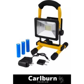 Resim Premium 2400 Lümen IP44 Su Geçirmez 4400 Lityum Pil 100 Metre Menzilli Şarjlı Spot Lamba Projektör 