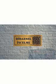 Resim GÜNEŞ LAZER DEKORATİF BÖLGESEL İNCELME YAZILI GOLD AYNALI PLEKSİ YÖNLENDİRME LEVHASI 