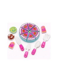 Resim Oyuncak Pasta & Kek Seti Dilimli Pasta, Servis Aletleri Kız Çocuk Oyun Mutfağı 