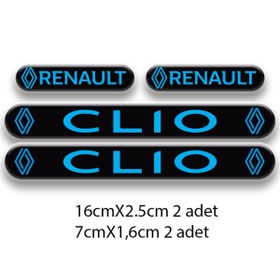 Resim MOTOSEPETİM Otomobil CLİO 3D DAMLA 4'LÜ OTO STİCKER SET 5 
