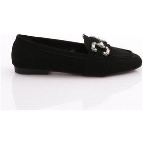Resim Dgn 5004-23y Kadin Kristal Tokali Loafer 5004-1423-R1700 Siyah 