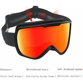 Resim Bollfos Bf642 Erkek Kadın İçin Çift Katmanlı Buğu Önleyici Pc+tpu Kayak Gözlüğü - Gümüş Jt 