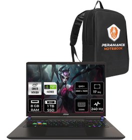 Resim MSI Vector 17 HX i9-14900HX 8GB 1TB SSD RTX4090\u002F16GB 17\ QHD+ 240HZ FDOS A14VIG-879XTR & PER4 ÇANTA 