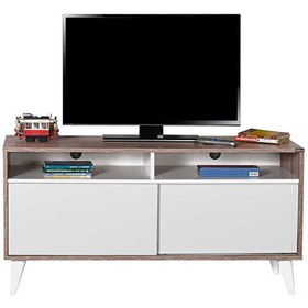 Resim Adore Retro Slide TVR-320-LB-1 Tv Sehpası Latte Diamond Beyaz 