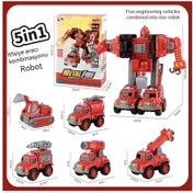 Resim Aurora Alaşım Trafo Beşi Bir Arada Robot Çocuk Oyunlari Kırmızı 