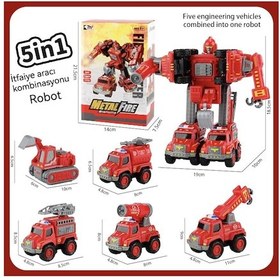 Resim Aurora Alaşım Trafo Beşi Bir Arada Robot Çocuk Oyunlari Kırmızı 