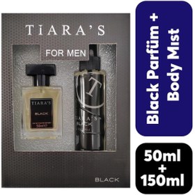 Resim Tiaras Kofre Parfüm 50 Ml + 150 Ml Body Mist Black 