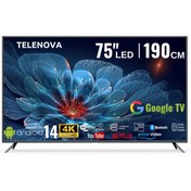 Resim Telenova 75S4K8001 75" 190 Ekran Dahili Uydu Alıcılı 4K Ultra HD Smart LED TV 