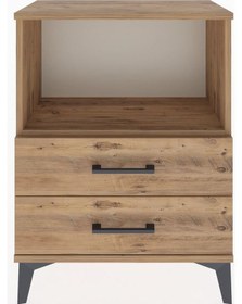 Resim Arges Komodin 2 Çekmeceli 60x30x80 Çam-çam Çam 