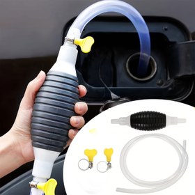Resim 1 Takım Benzin Sifonu Pompası, Yakıt Aktarma Pompası, El Su Pompası, Taşınabilir Su Pompası El Emme Tüpü, Yakıt Emme Borusu, Sifon Pompasının Benzin Dizel Sıvı Tankı 
