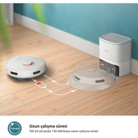 Resim Philips Otomatik Boşaltma İstasyon Robot Süpürge- 2700 Pa Emiş,130 dakika Çalışma Süresi, Halı Modu 