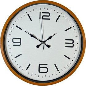 Resim 36 Cm Turuncu Dekoratif Duvar Saati Beyaz - Turuncu 