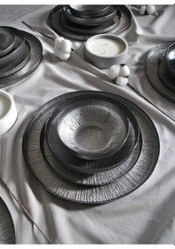 Resim 24 Parça 6 Kişilik Yemek Takımı Cam Yemek Seti 