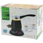 Resim Kiwi Kcm-7514 Cam Elektrikli Cezve Türk Kahve Makinesi 360 Derece Dönebilen Taban 6 Fincan 1000w 400ml 304 Çelik Gizli Rezistans 5256 