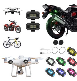 Resim Greathings 2 Adet 7 Renk 30 Mod Bisiklet Motor Drone Çakar Lamba, Bisiklet Işığı, Motor Drone Aksesuar Işık 