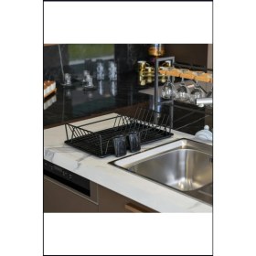 Resim Feyza Design Paslanmaz Bulaşık Kurutmalık Tel, Tezgah Üstü, Dayanıklı ve Şık Tasarım 
