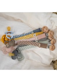 Resim Bibs Paci Braid Emzik Askısı - Sage / Ivory Çok Renkli 