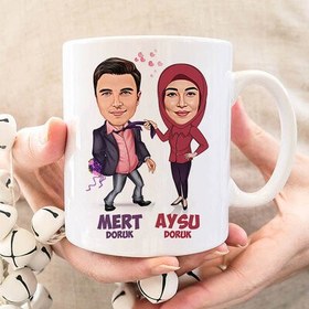Resim Sen Hayatımın Anlamısın Sevgilim Karikatürlü Bardak 