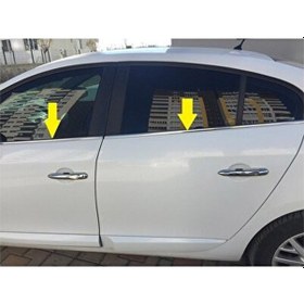 Resim Renault Fluence Uyumlu 2010 Ve Üzeri Krom Cam Çıtası 4 Parça Paslanmaz Çelik 