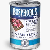 Resim Bosphorus Tahılsız Kuzu Etli Kısırlaştırılmış Konserve Yetişkin Kedi Maması 6 x 415 G 