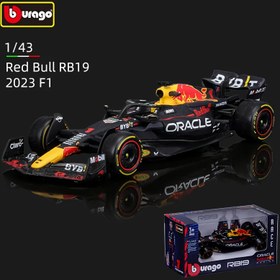 Resim Burago 1:43 2023 Red Bull Yarış Takımı RB19 #1 ve #11 Die Cast Alüminyum Formula Araba Oyuncak 