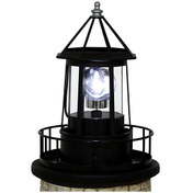 Resim Güneş Deniz Feneri Dönen Işık 360 Derece Dönen Deniz Feneri Lambası, Ip65 Veranda Çit Bahçesi 