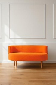 Resim Sydney Modern İkili Koltuk Kanepe | Modern | Welsoft Yumuşak Kumaş | TURUNCU 