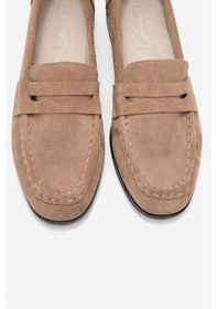 Resim Luvishoes Luvi Shoes Valıa Toprak Süet Hakiki Deri Kadın Loafer Ayakkabı Toprak 
